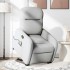 Sillón de masaje reclinable de pie de tela gris