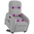 Sillón de masaje reclinable de pie de tela gris