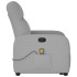 Sillón de masaje reclinable de pie de tela gris