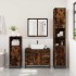 Armario lavabo baño madera ingeniería roble ahumado 80x33x60