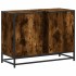 Armario lavabo baño madera ingeniería roble ahumado 80x33x60