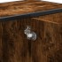 Armario lavabo baño madera ingeniería roble ahumado 80x33x60