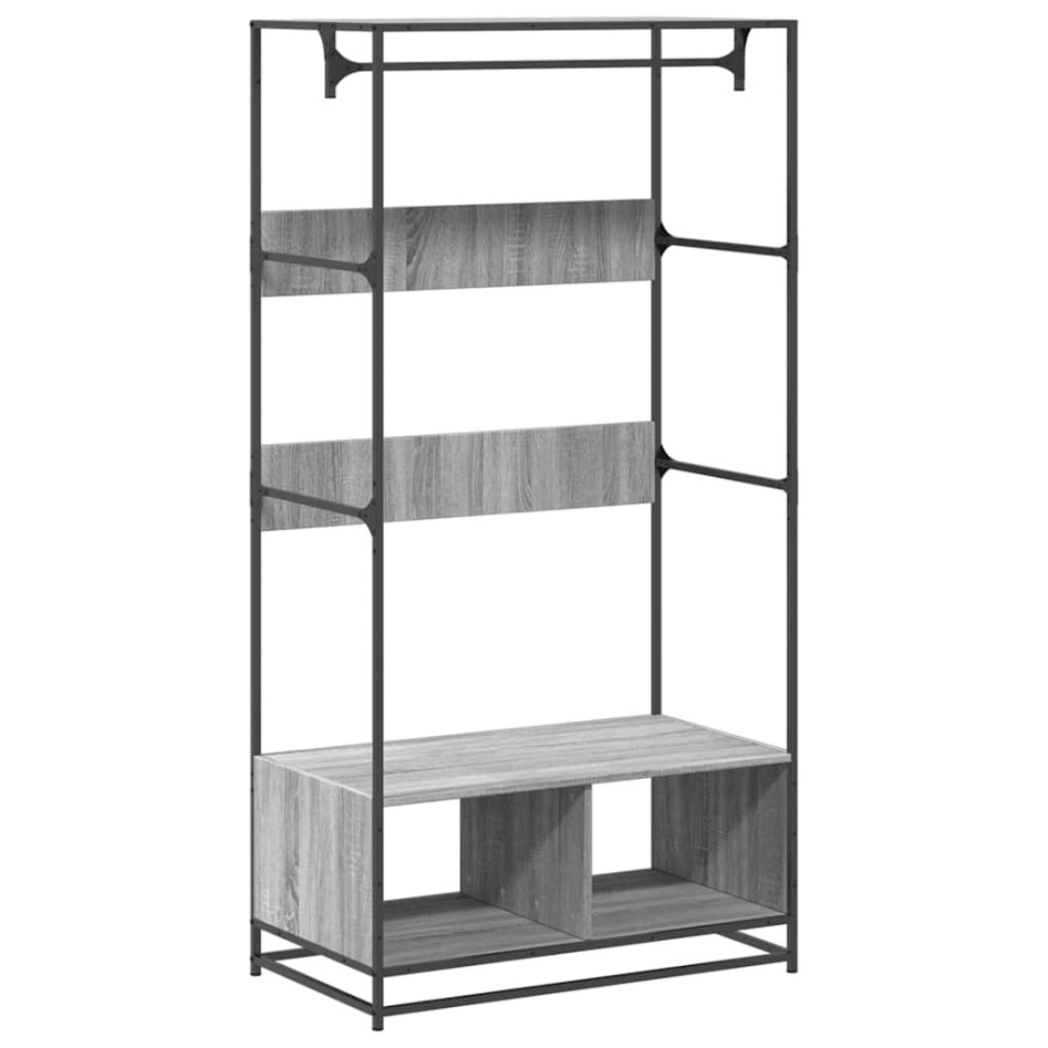 Armario de madera de ingeniería gris Sonoma 90x50x180