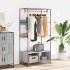 Armario de madera de ingeniería gris Sonoma 90x50x180