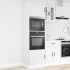 Armarios para horno 2 uds Lucca blanco madera de