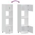 Armarios para horno 2 uds Lucca blanco madera de