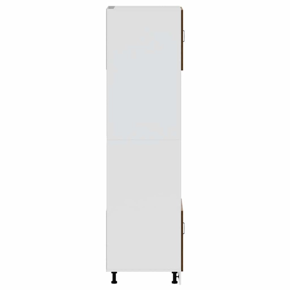 Armarios para horno 2 uds Lucca roble marrón madera