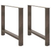Patas para mesa de centro de acero natural 2 uds 100x(72-73) cm