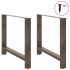 Patas para mesa de centro de acero natural 2 uds 100x(72-73)