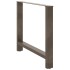Patas para mesa de centro de acero natural 2 uds 100x(72-73)