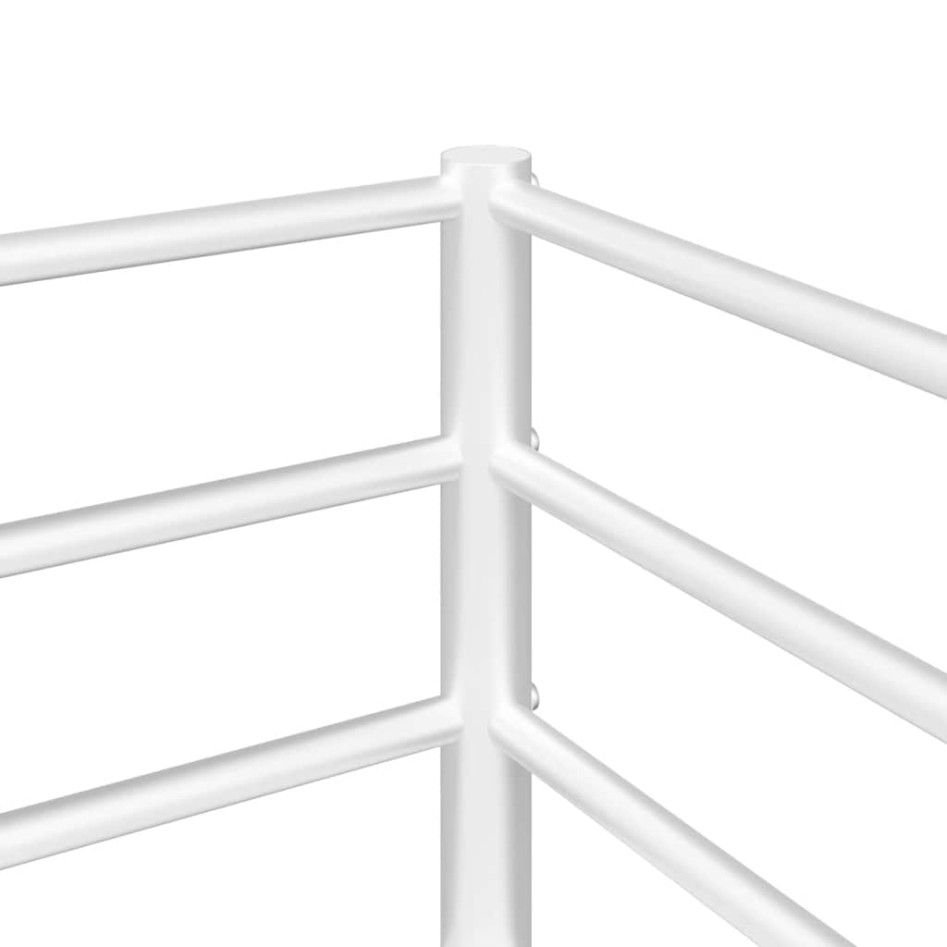 Litera sin colchón acero blanco 100x200