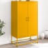 Aparador de acero amarillo mostaza 68,5x38,5x123,5