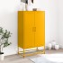 Aparador de acero amarillo mostaza 68,5x38,5x123,5