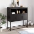 Aparador de acero laminado en frío negro 100,5x39x107