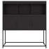 Aparador de acero laminado en frío negro 100,5x39x107