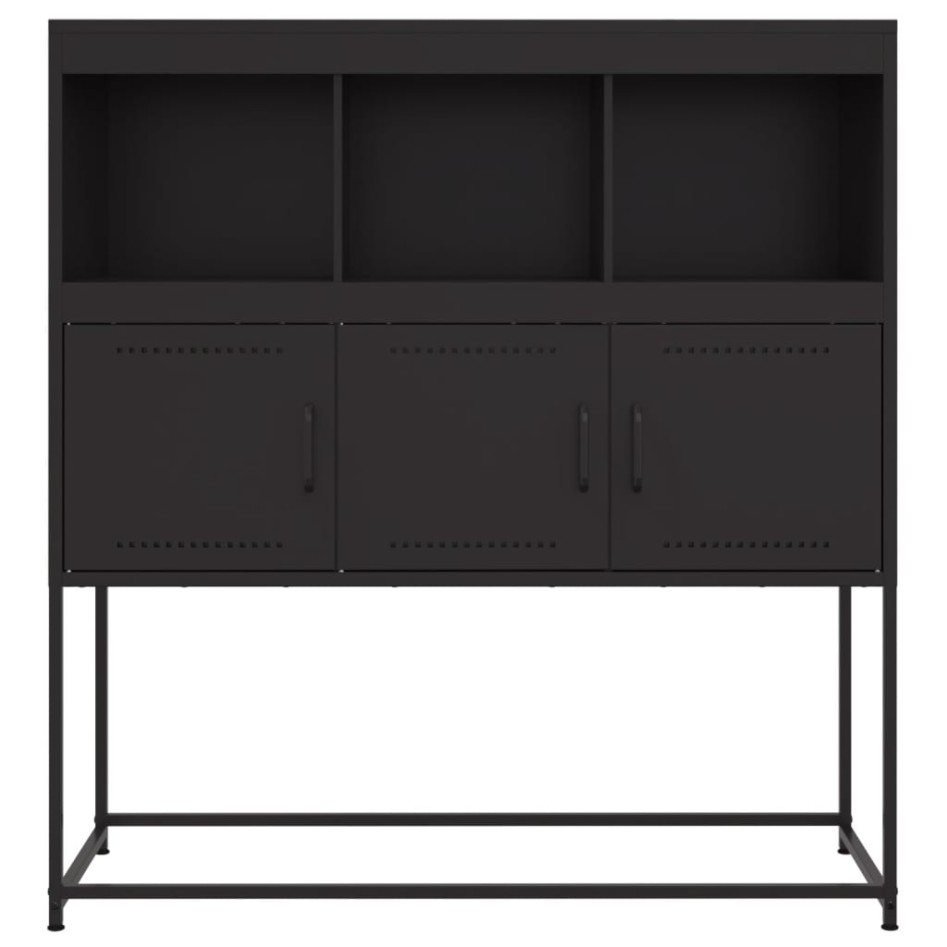 Aparador de acero laminado en frío negro 100,5x39x107
