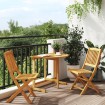 Set de comedor de jardín plegable 3 pzas madera maciza acacia