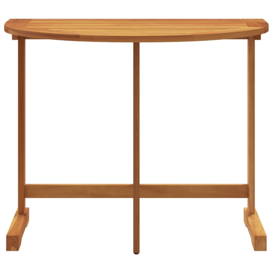 Set de comedor de jardín plegable 3 pzas madera maciza