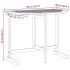 Set de comedor de jardín plegable 3 pzas madera maciza