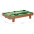 Mini mesa de billar marrón y verde 92x52x19