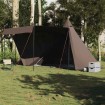 Tienda de campaña familiar tipi 6 personas impermeable marrón