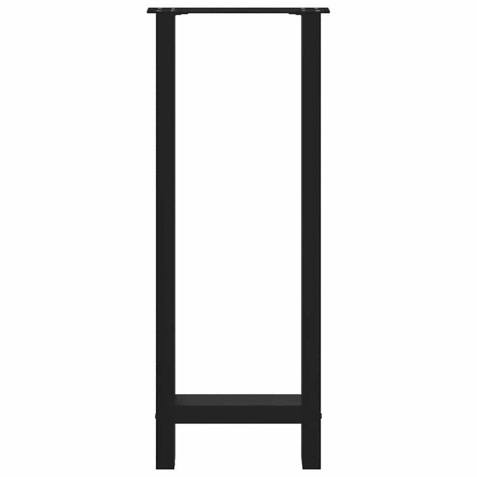 Patas de mesa de centro acero negro 2 uds 50x(100-101)