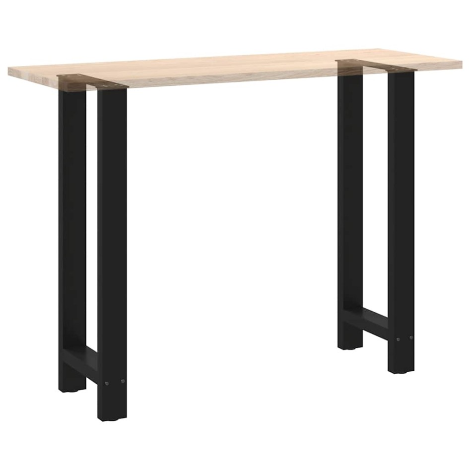 Patas de mesa de centro acero negro 2 uds 50x(100-101)