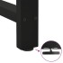 Patas de mesa de centro acero negro 2 uds 50x(100-101)