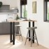Patas de mesa de centro acero negro 2 uds 60x(110-111)
