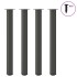 Patas para mesa de centro 4 uds acero antracita 110-112