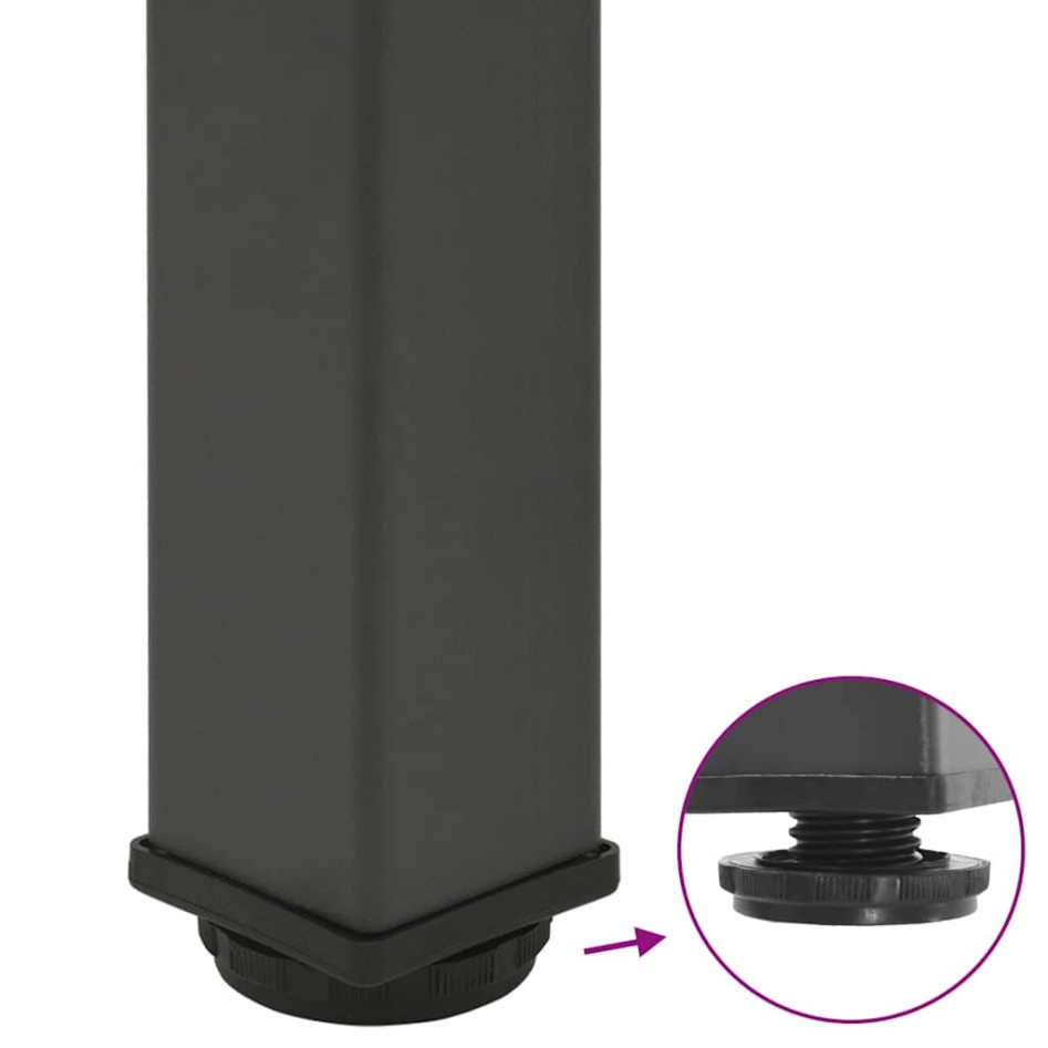 Patas para mesa de centro 4 uds acero antracita 110-112