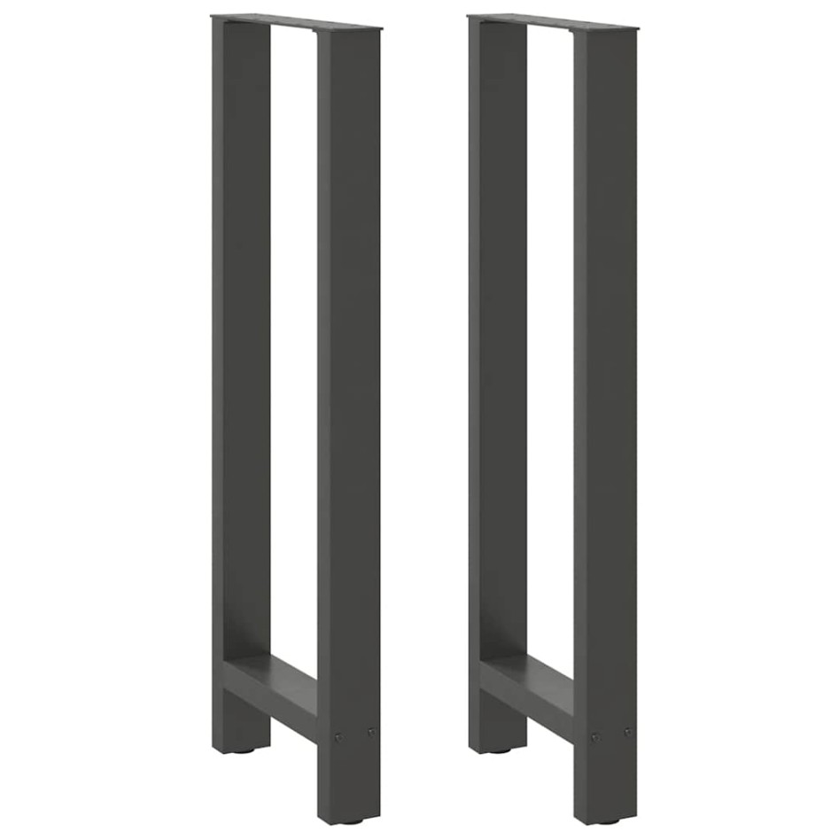 Patas de mesa de centro acero antracita 2 uds 50x(110-111)