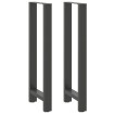 Patas de mesa de centro acero antracita 2 uds 50x(110-111) cm