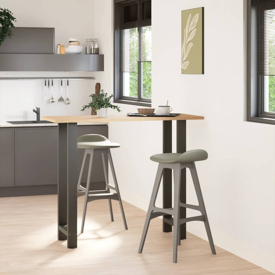 Patas de mesa de centro acero antracita 2 uds 50x(110-111)