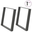 Patas para mesa comedor forma U 2uds antracita 90x(72-73) cm