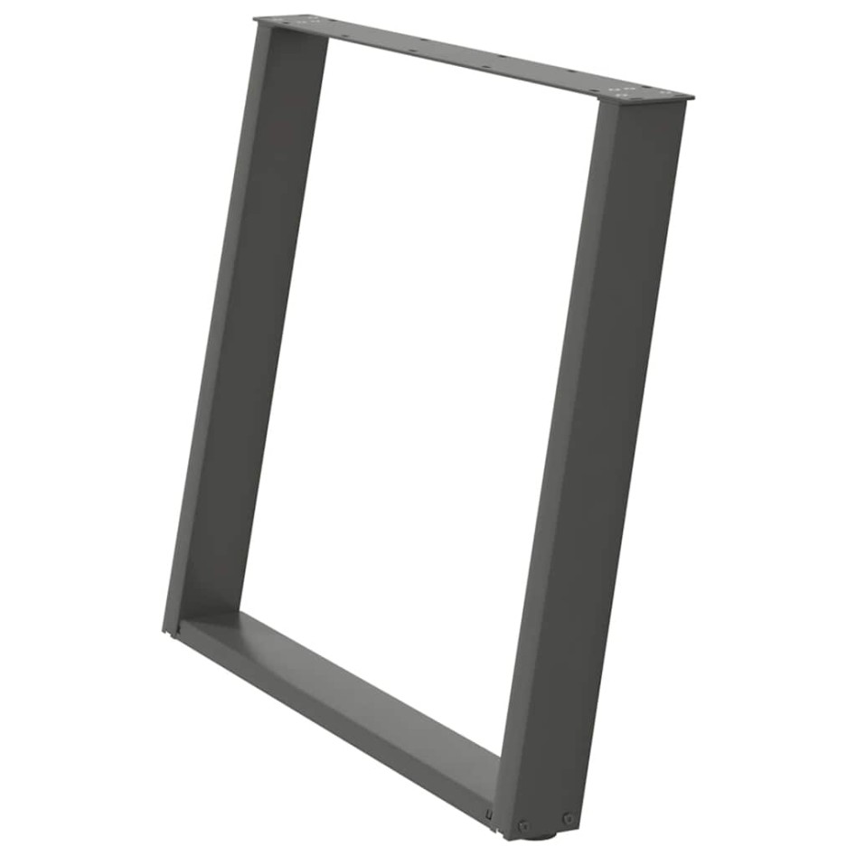 Patas para mesa comedor forma U 2uds antracita 90x(72-73)