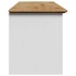 Banco de recibidor BODO blanco y marrón 114x40x45