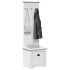 Mueble de entrada con ganchos BODO blanco 50x40x157