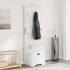 Mueble de entrada con ganchos BODO blanco 50x40x157
