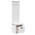 Mueble de entrada con ganchos BODO blanco 50x40x157