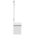 Mueble de entrada con ganchos BODO blanco 50x40x157