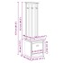 Mueble de entrada con ganchos BODO blanco 50x40x157