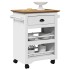 Carrito de cocina BODO blanco y marrón 67,5x45x80