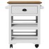 Carrito de cocina BODO blanco y marrón 67,5x45x80