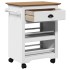 Carrito de cocina BODO blanco y marrón 67,5x45x80