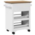 Carrito de cocina BODO blanco y marrón 67,5x45x80