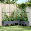 Jardinera con enrejado PP azul gris 160x120x142,5 cm