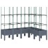 Jardinera con enrejado PP azul gris 160x120x142,5