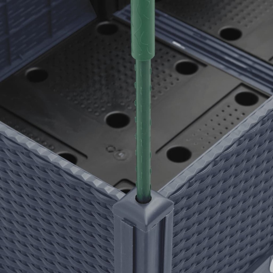 Jardinera con enrejado PP azul gris 160x120x142,5