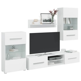 Muebles para TV 5 piezas con iluminación LED blanco